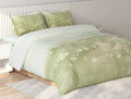 Spaces Vortex Light Green Floral 100% Cotton Crafted Comfort Large Bedsheet with 2 Pillow Covers - 108 x 108 Inches