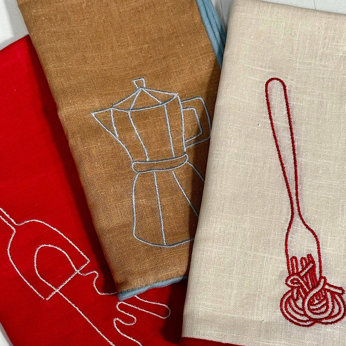 MÆGEN SHOP Spaghetti Linen Napkins, Set of 2