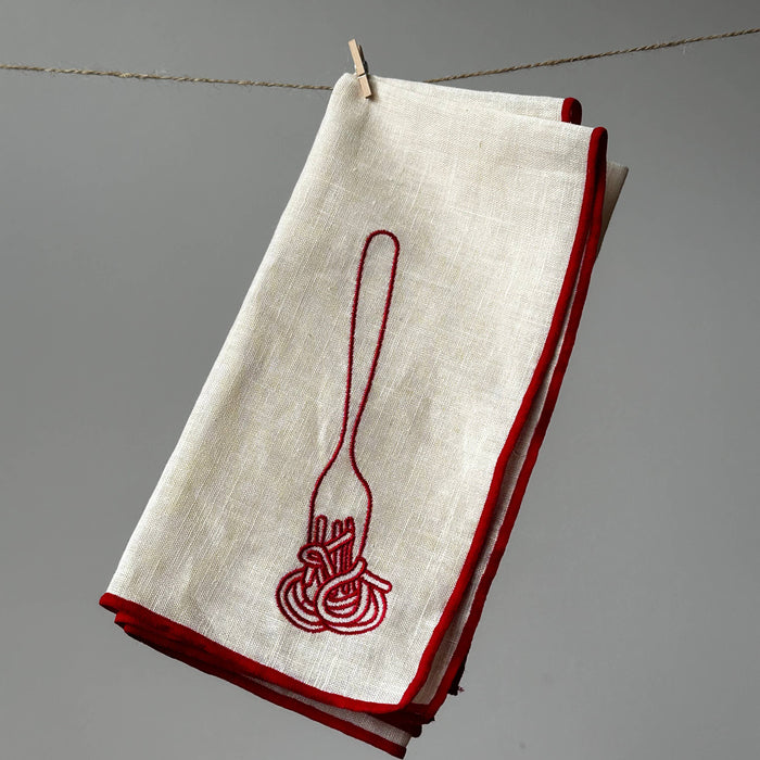 MÆGEN SHOP Spaghetti Linen Napkins, Set of 2