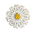 Spinning Daisy Enamel Pin