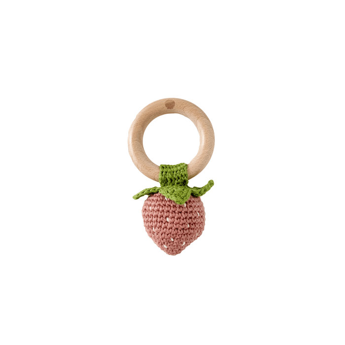 The Blueberry Hill SHOP Strawberry Crochet Baby Teether