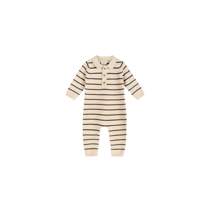 Viverano Organics SHOP Striped Knit Baby Jumpsuit