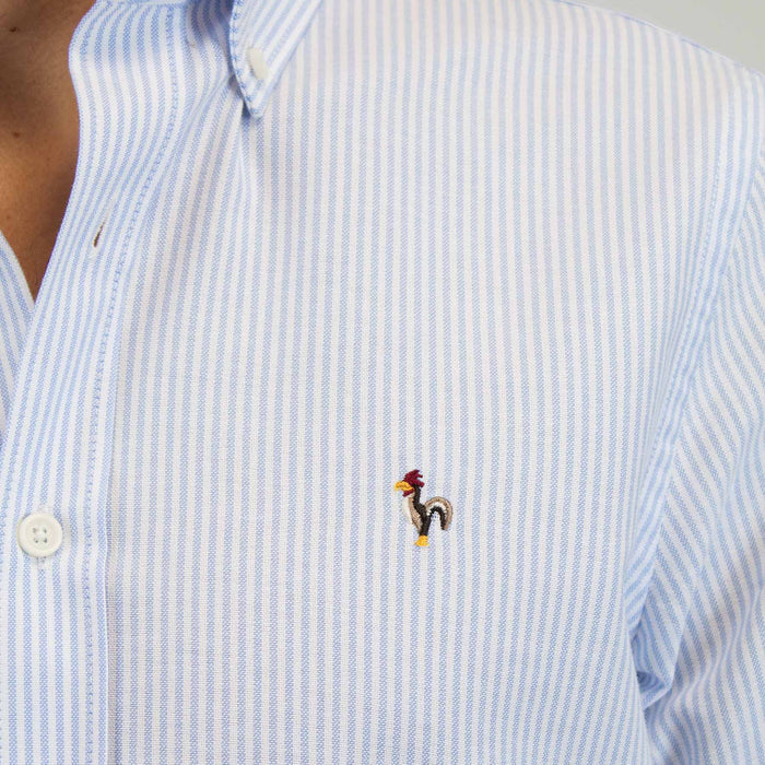 Patadegayo Patadegayo - Light blue striped oxford shirt