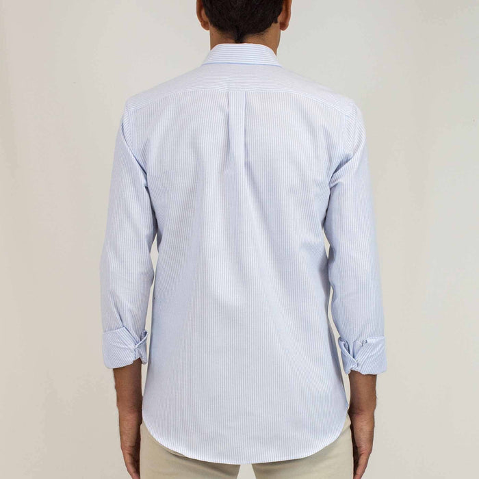 Patadegayo Patadegayo - Light blue striped oxford shirt