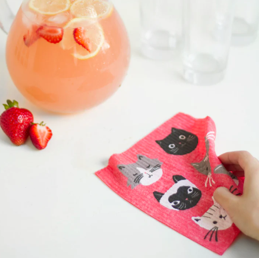 Swedish Dishcloth Cats Meow/Sponge Cloth