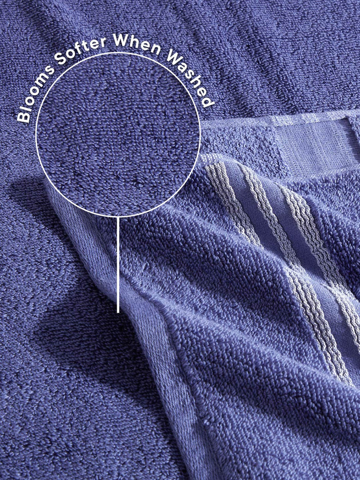 Swift Flow 100% Cotton Bath Towel, 500 GSM, Solid, Blue