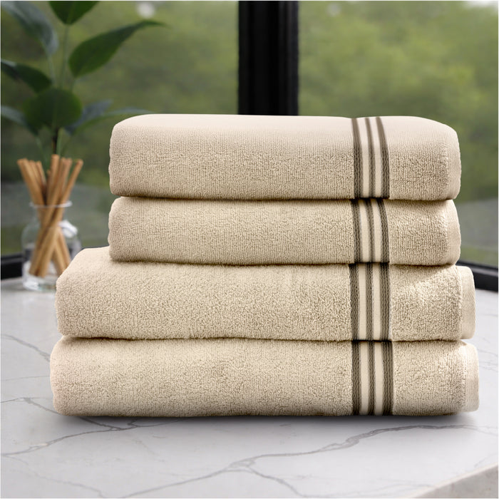Swift Flow 100% Cotton Bath Towel, 500 GSM, Solid, Light Brown