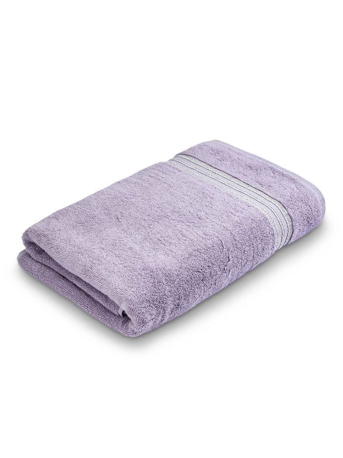 Swift Flow 100% Cotton Bath Towel, 500 GSM, Solid, Light Violet