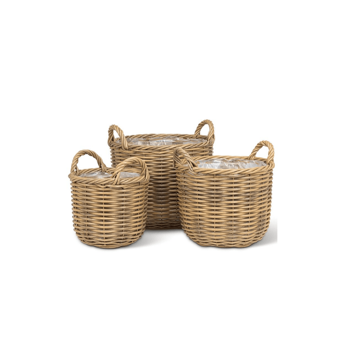 Abbott SHOP Tall Baskets with Handles, Set of 3