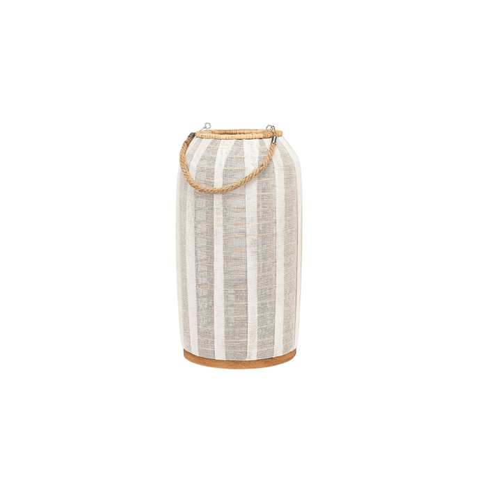 Abbott SHOP Tall Ivory Lanterns with Jute Handles