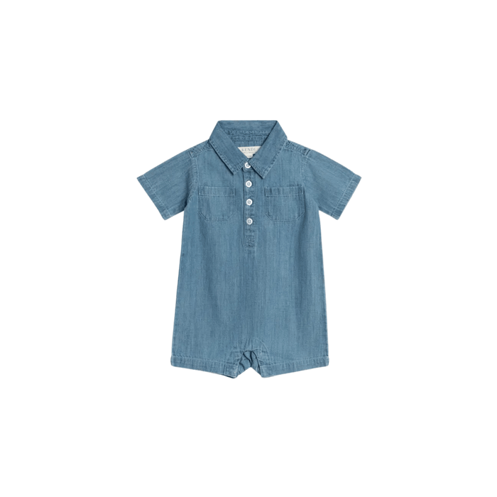 Colored Organics SHOP Ted Chambray Baby Romper