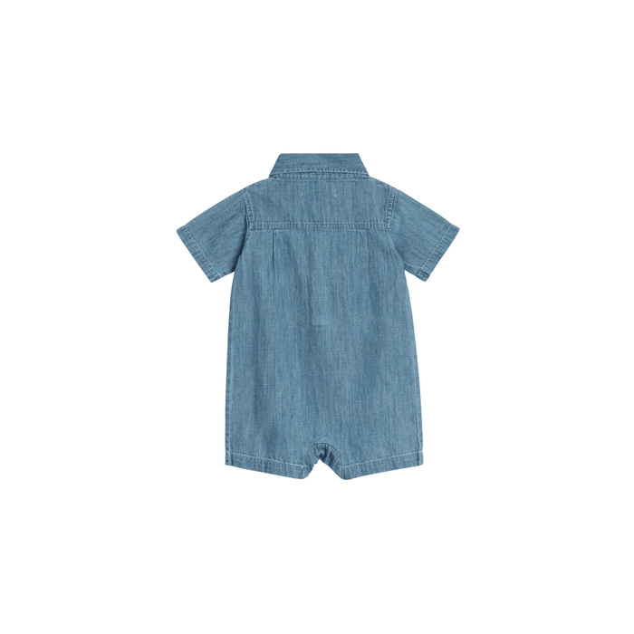 Colored Organics SHOP Ted Chambray Baby Romper