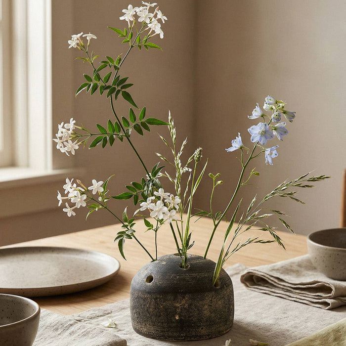 Bloomist SHOP Terra Cotta Frog Vase, Grey Patina