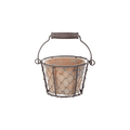 NACH Furniture SHOP Terracotta Pot with Wire Basket & Handle