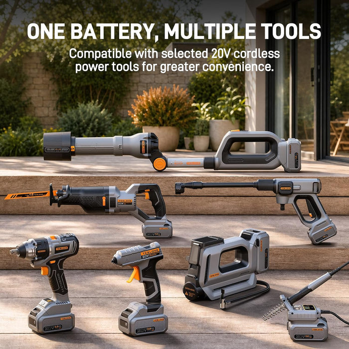 Teslong 20V battery platform with compatible cordless tools