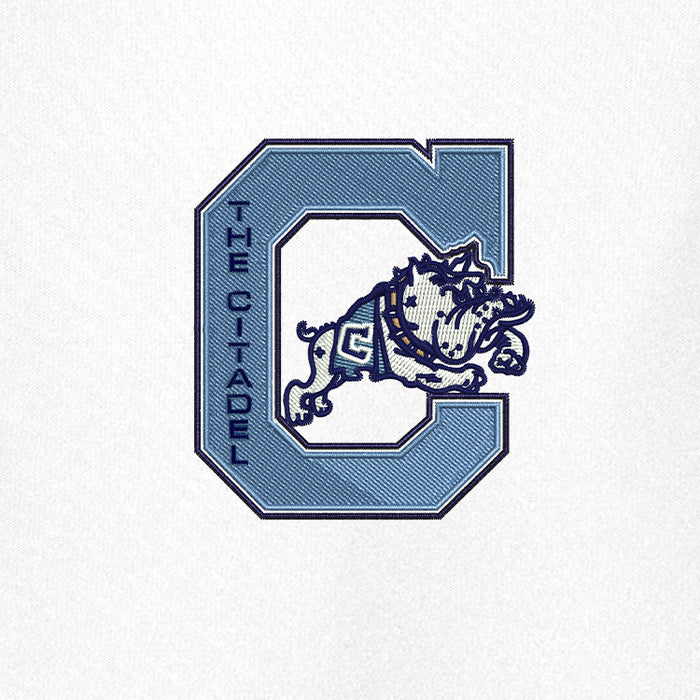 The Citadel, Jumping Bulldog, Nike Dri-FIT Micro Pique 2.0 Polo - White