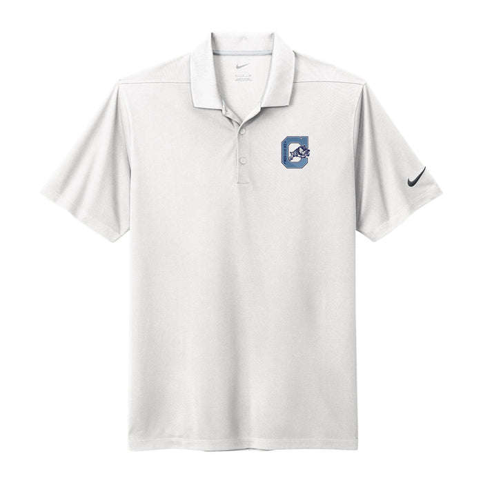 The Citadel, Jumping Bulldog, Nike Dri-FIT Micro Pique 2.0 Polo - White