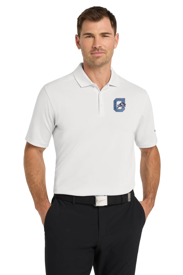 The Citadel, Jumping Bulldog, Nike Dri-FIT Micro Pique 2.0 Polo - White