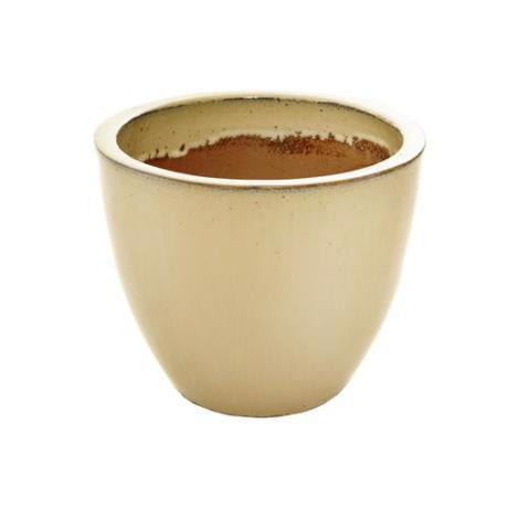 The Pot Company - Glazed Ceramic Classic Egg Pot "Cream" 280mm X 240mm