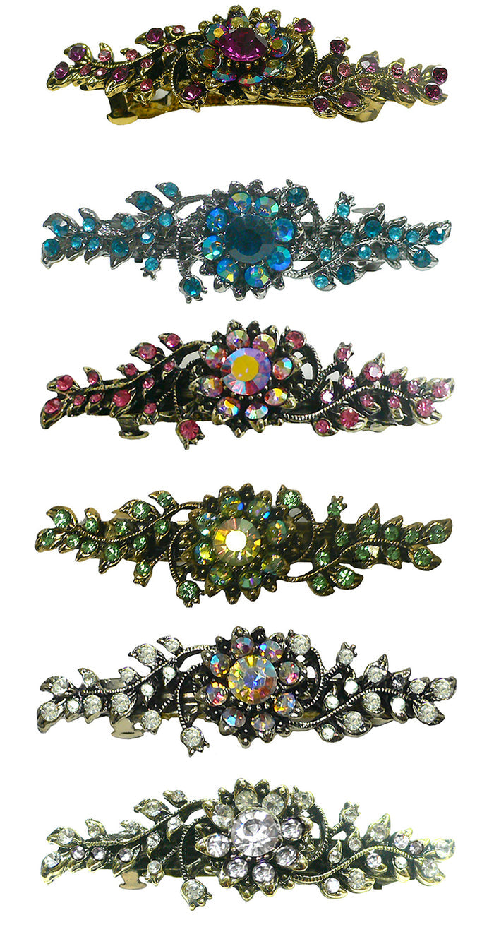 6 colors fuchsia aqua pink green cAB crystal