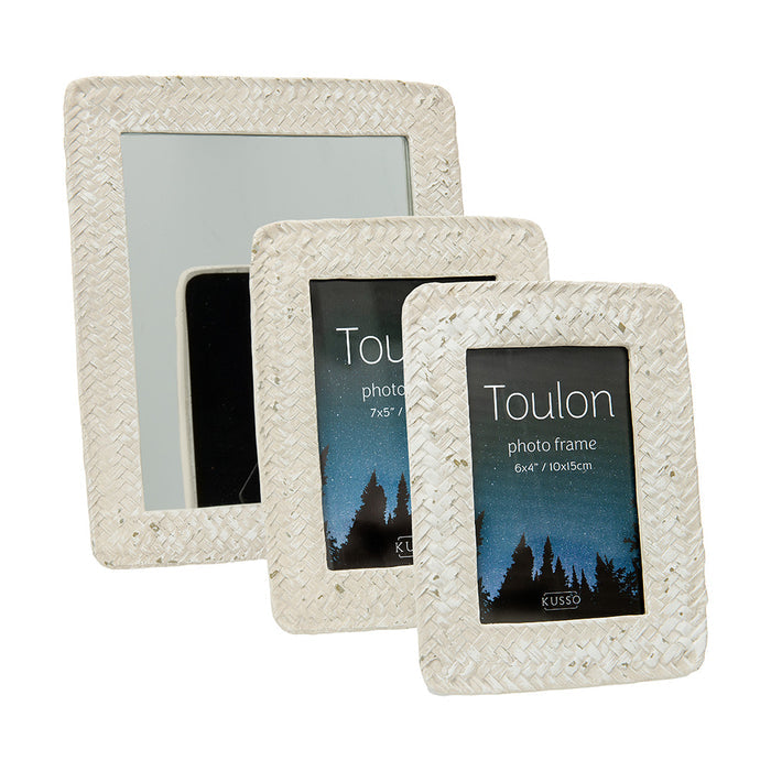 Toulon Resin Woven Effect Photo Frame