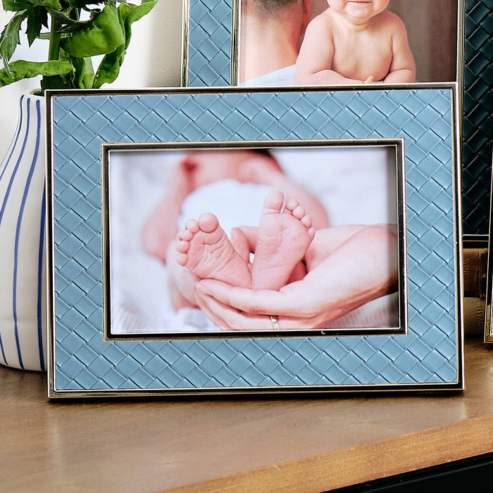 Toulon Style Gift Photo Frames with Leather Inlay