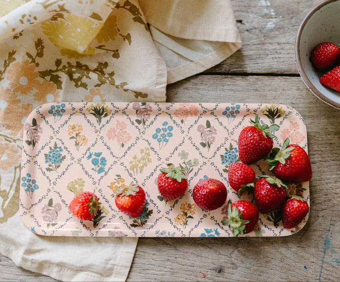 Flowerie Decorative Trays Trellis Serving & Trinket Tray