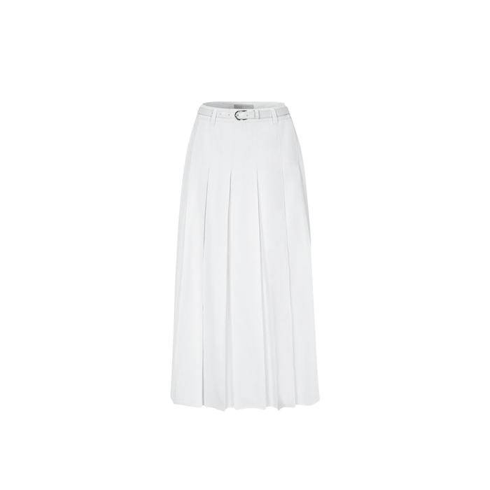 Studio D'aaRI SHOP Twill Pleats Long Skirt, Various Colors