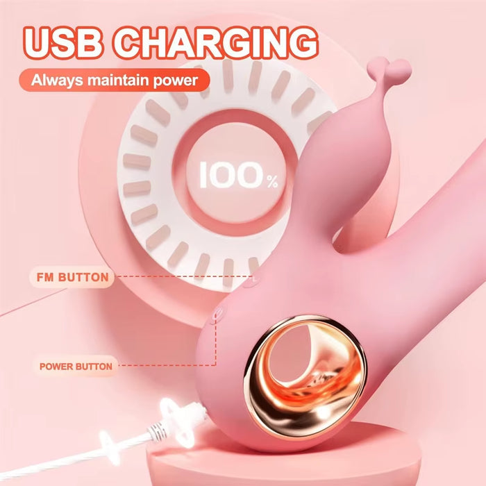 USB Charging Silicone G Spot Vibrator Female Sexual Pleasure 10 Speeds Rabbit Vibrator Adult Sex Toy