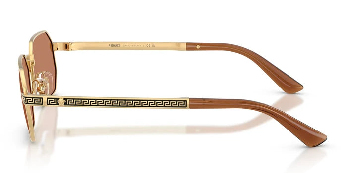 Versace VE2297-Gold With Brown Lenses