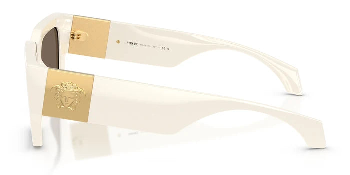 Versace VE4497-White With Brown Lenses