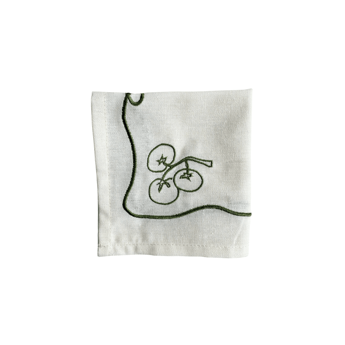 2DA SHOP Veggie Embroidered Cocktail Napkin Set