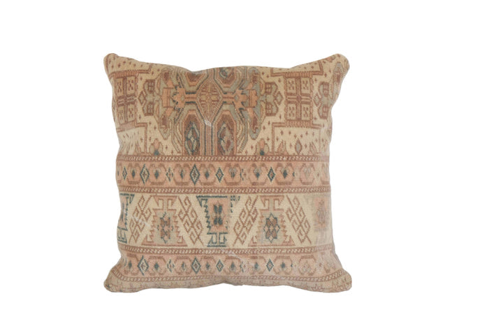 Vintage Pillows Store Vintage Pillows Store - Square Turkish Carpet Rug Pillow, Sand Designer Cushion