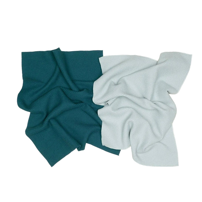 Hawkins New York Kitchen & Dining Sky + Peacock Waffle Dish Towels, Set of 2 (Various Colors)