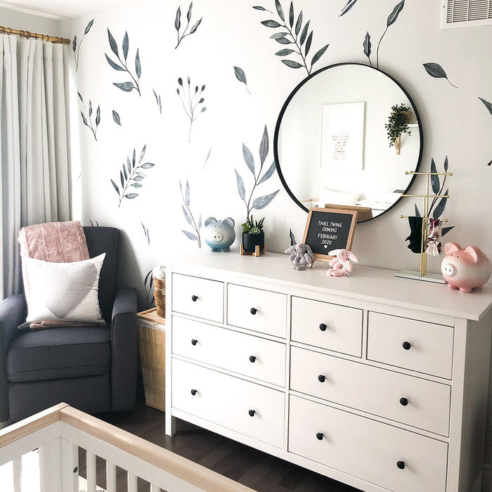 Watercolor Leaf Wall Decals