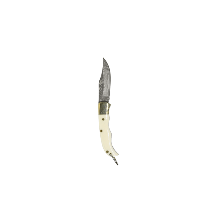 Curated Basics SHOP White Ox-Bone Inlay Folding Knife
