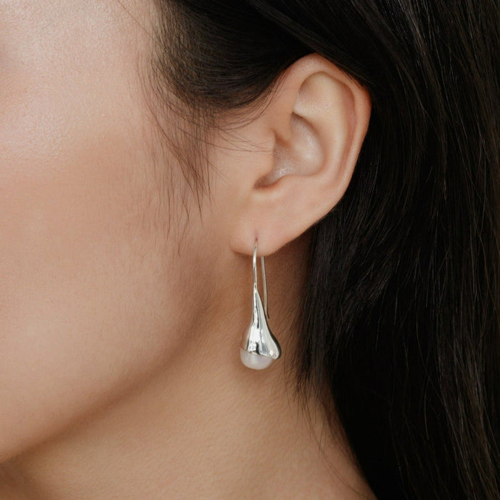 Up Close of Wolf Circus Anna Earrings in Silver