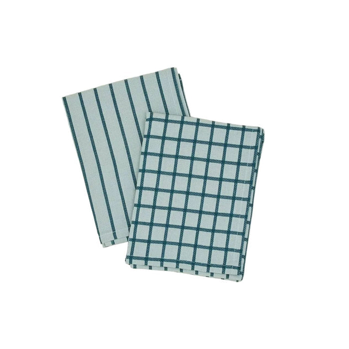 Hawkins New York Kitchen & Dining Sky/Peacock Yarn Dyed Dish Towels, Set of 2 (Various Colors)