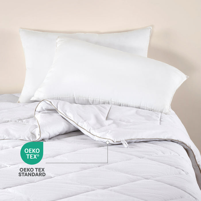 Zephyr 100% Cotton Double Quilt, 233 TC, Solid, White